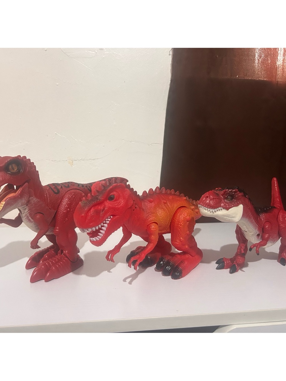 Red Dinosaur Action Figure Toy - Realistic T-Rex Play Figure